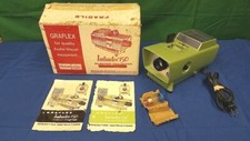 Graflex Instructor 150 Filmstrip Photo Projector w/Instructions  2 Bulbs DH 