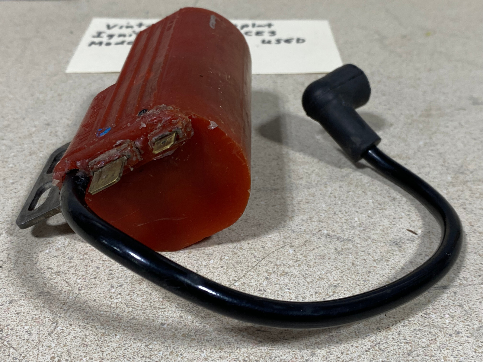 Vintage OSSA Motoplat Ignition Coil Black Wire Coil Tested Nice