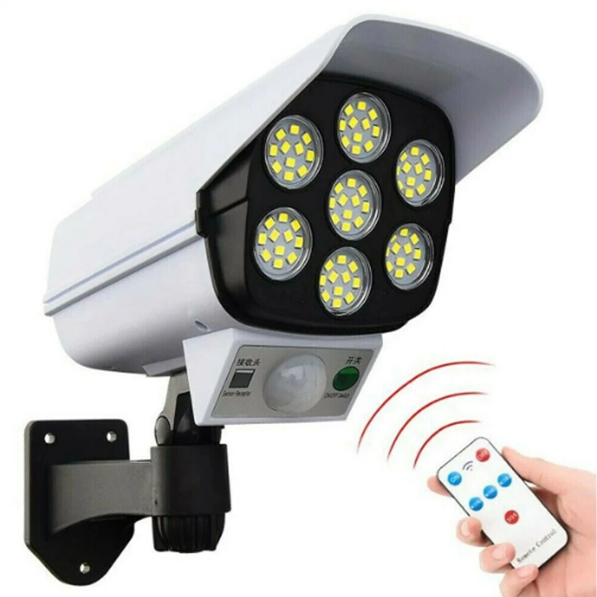 Finta Telecamera Di Sicurezza A Energia Solare – Impermeabile Con LED Lampeggiante Per Interni Ed Esterni