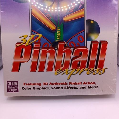 3D Pinball Express - CD-ROM - Brand New Factory Sealed 1995 Windows 95 BIG BOX - Picture 3 of 6