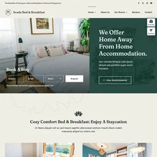 Home Accommodation Websites Design for Sale with Free VPS Web Hosting