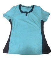 K1 Koi Lite Nursing medical scrub shirt blouse top- S Electric Blue