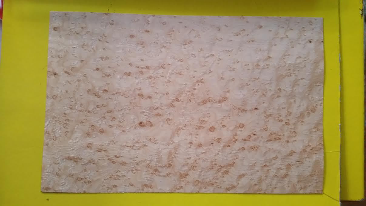10 FOGLI IMPIALLACCI DI LEGNO NAT.  DI ACERO ERABLE SPECIALE 280 X 180 X 0,6 MM