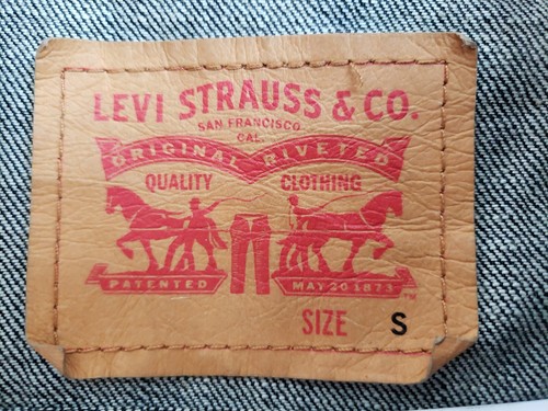 Levi's Jean Jacket Boys Trucker Red Tab Youth Teen Levi Denim, Dark Wash, S 8-10 - Picture 4 of 6