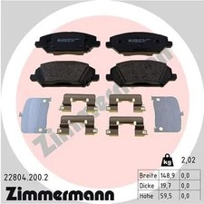 Pastiglie freno 22804.200.2 ZIMMERMANN per HYUNDAI KIA