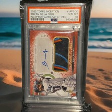 2022 Topps Inception - Autograph Patch Bryan De La Cruz Red /25 (AU, MEM, RC)