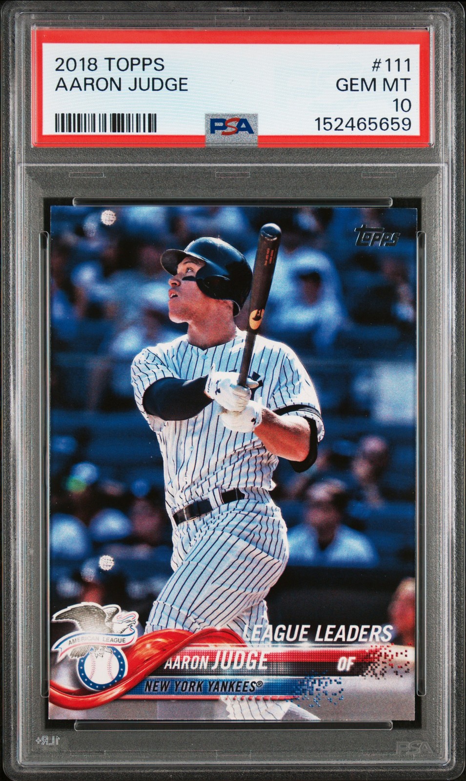 2018 TOPPS #111 AARON JUDGE ROOKIE RC PSA 10