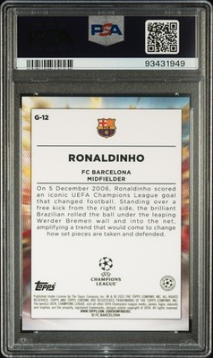 2022-23 TOPPS CHROME UEFA CLUB COMPETITIONS GOLAZO GOLD LAVA