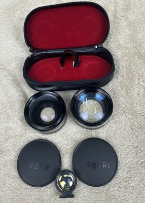 Vintage Petri AUX LENS  set w/viewfinder Made In Japan.