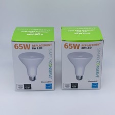 2 Pack Simply Conserve 65W BR30 8W LED 650 Lumens Dimmable Replacement Lightbulb