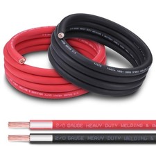 2/0 AWG Battery Cable 10FT Red Black - 2/0 Gauge 2/0AWG 10 Ft Black 10 Ft Red
