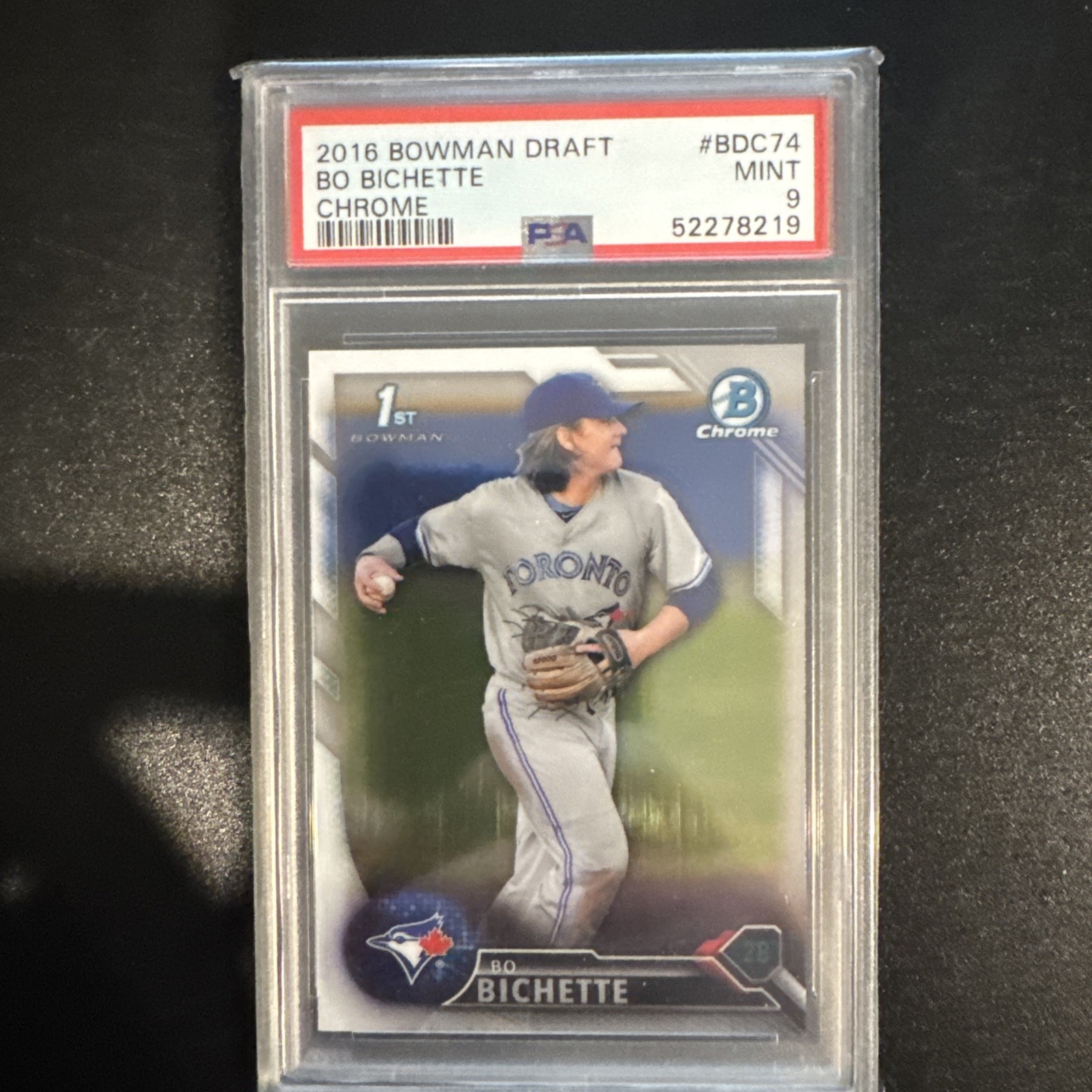 2016 BOWMAN DRAFT BO BICHETTE 1ST BOWMAN CHROME PSA 9