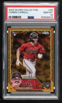 2023 Topps Gilded Collection 77/99 Corbin Carroll PSA 10 GEM MT Rookie RC 7ab