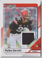 2024 Panini Donruss Myles Garrett Donruss Threads Base Patch Card DTH-MGA Browns