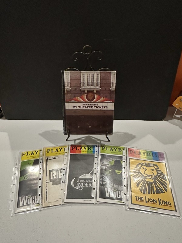 Theatre Ticket Album - Lot Of 5 Playbills For Various Shows