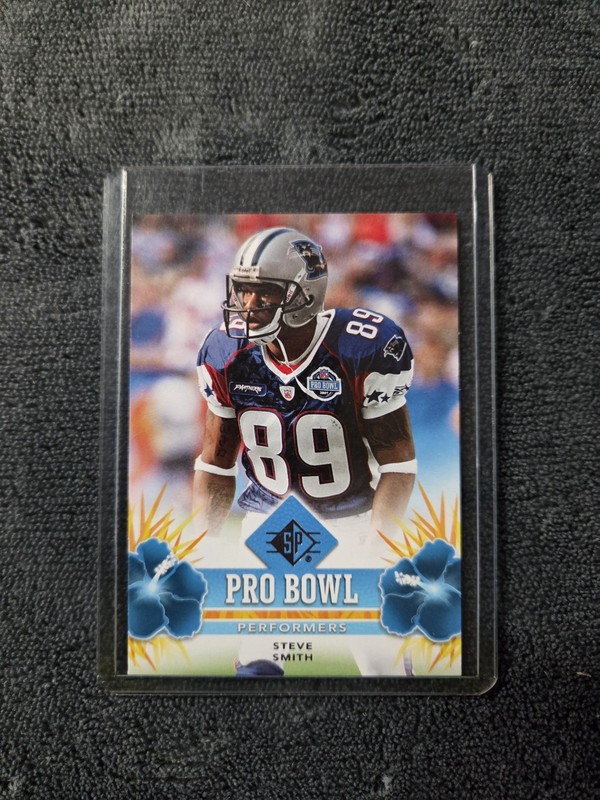 Steve Smith 2008 Sp Authentic Pro Bowl Performer Insert Card