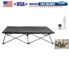 Extra Long My Cot Portable Toddler Bed - Gray 54x28x12 Inch