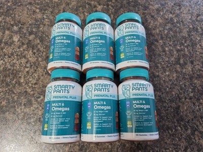 (LOT IF 6)  SmartyPants Prenatal Plus Multi & Omegas 90 Gummies Each (EXP-10/27)