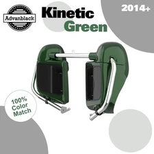 Advanblack Kinetic Green Lower Vented Fairings Fits for 2014+ Harley Touring