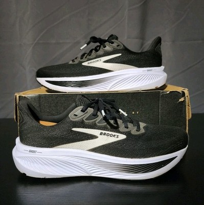 Brooks Ghost 17 Mens Size 10 Black White Athletic Running Shoes - 1104421D090