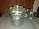 VTG Pyrex Flameware Glass Percolator Coffee Pot 9 Cup 7759B Complete No Chips
