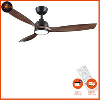 Deckenventilator 132Cm Beleuchtung Leise 6 Geschwindigkeiten Dimmbar Holz