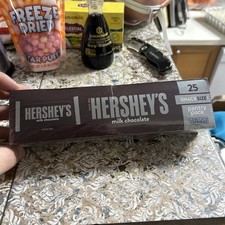 Hershey's Milk Chocolate Snack Size Candy, Bars 11.25 oz, 25 Pieces