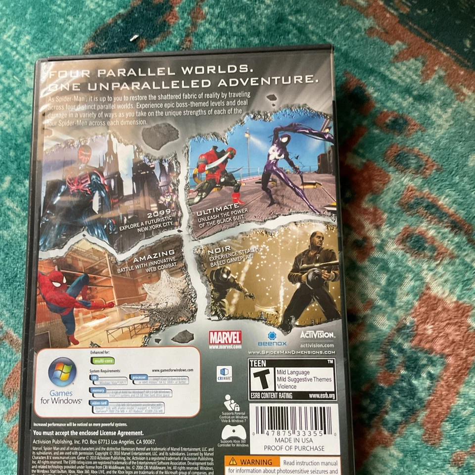 Spider-Man Shattered Dimensions (PC DVD Games For Windows) with manual - Image 2 of 4