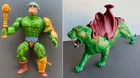 Vintage Mattel He-Man MOTU1982 Man-At-Arms & Battle Cat Incomplete some armor