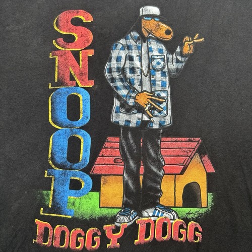Snoop Doggy Dogg Black Graphic Tee 90s Rap Music T-Shirt Joe Cool Size XL - Picture 2 of 7