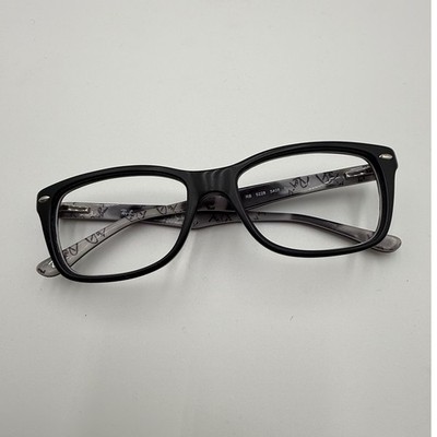Ray-Ban RB 5228 5405 Eyeglasses Frames Matte Black Grey Script Logo 53-17-140