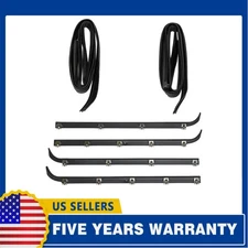 Front Door Window Weatherstrip Kit Felt Seal Run Channel Fit 1987-1997 Ford F150