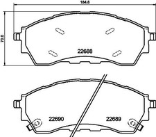 HELLA BREMSBELÄGE VORNE passend für FORD RANGER FORD USA RANGER | 8DB 355 