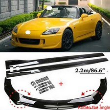 Front Bumper Lip Spoiler Splitter 86.6 Side Skirt Body Kit For Honda S2000