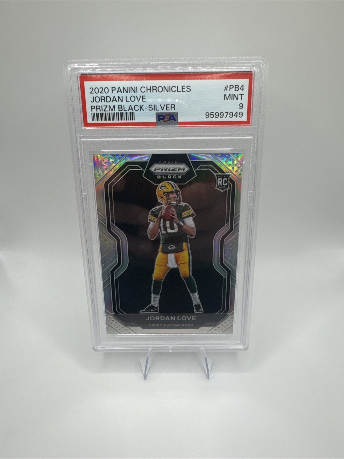 2020 Panini Chronicles - Prizm Black Jordan Love #PB-4 Silver (RC)