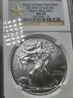 2013 (W) Silver Eagle $1 NGC MS70 Uncirculated, Early Releases -Gold Star Label