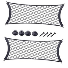 JINGKE 2 Pcs Small Cargo Net Pocket Elastic Mesh Netting Car Mesh Pouch with