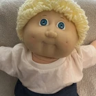 Cabbage patch kids boy doll Yellow yarn hair+blue eyes+Made in Taiwan Vintage