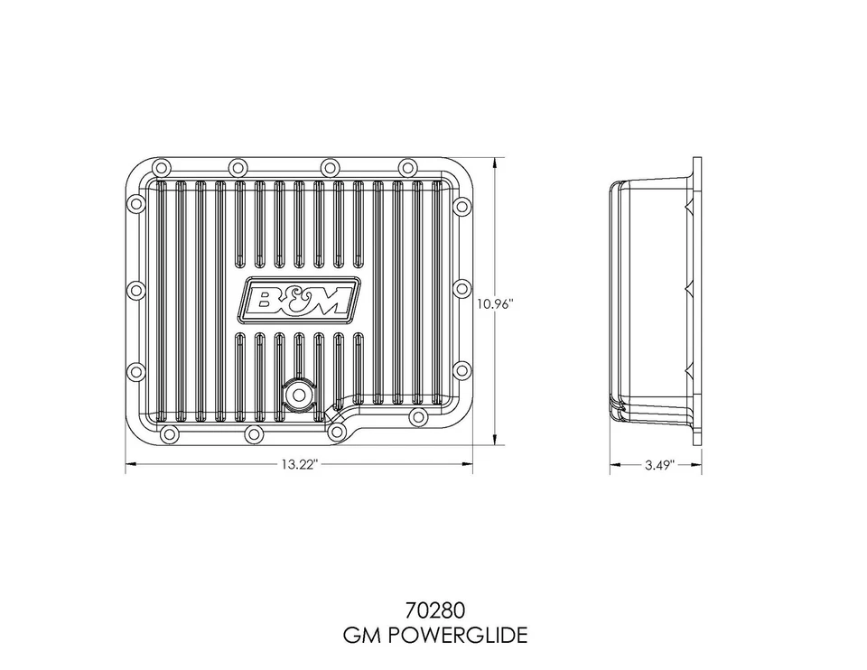 Pan de transmisión profunda 70280 B&M Hi-Tek - aluminio Foto 3 de 4
