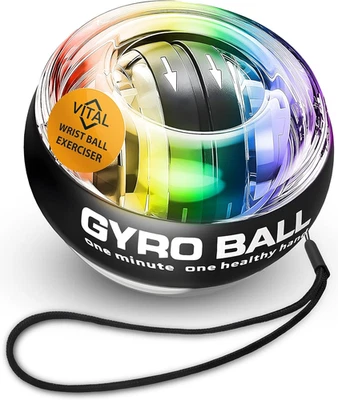 FREEZE2TRIM Vital Wrist Ball Exerciser Gyro Ball Hand Gyroscopic Wrist Strengthener & Forear