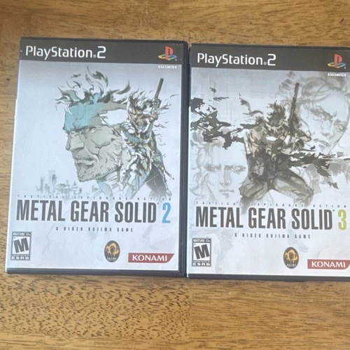 Konami Metal Gear Solid 2 & 3 Action Adventure PS2 NTSC Manuals Included