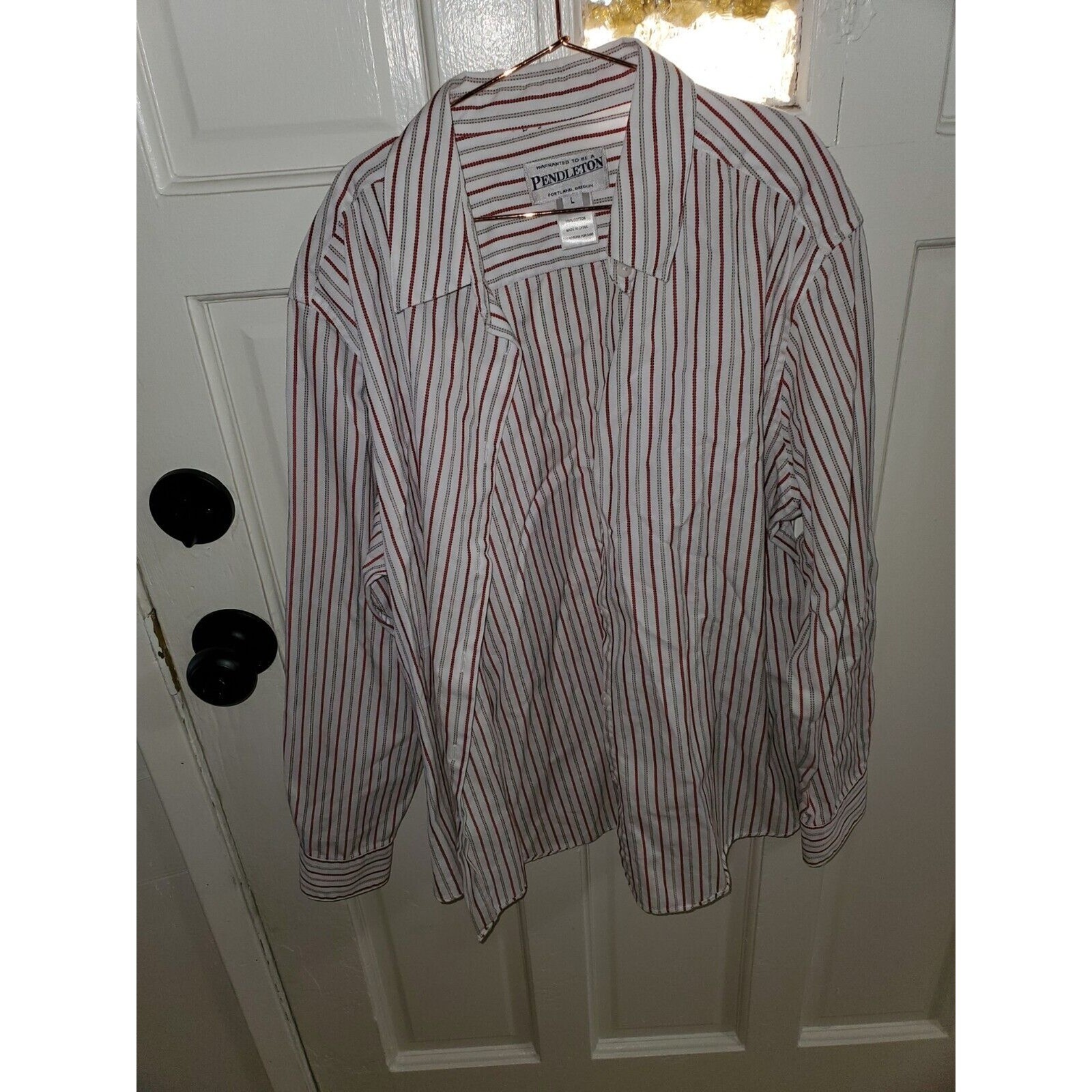 Pendleton Striped Cotton Button Down Shirt Mens L… - image 3