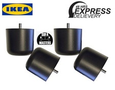 4 X BLACK PLASTIC M8 SOFA BED CABINET LEGS FEET IKEA VIMLE FRIHETEN SOFOLOGY DFS