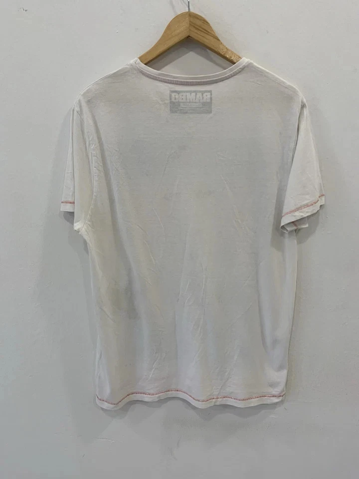 Rambo T-Shirt Stallone First Blood Part II Movie Poster Graphic White Size L#Z58 - Image 2 of 4