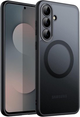 JETech Magnetische Hülle Samsung Galaxy S25 FE, Kompatibel mit MagSafe, Schwarz