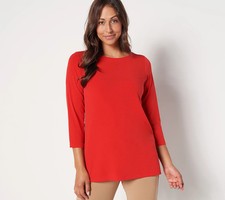 Susan Graver Modern Essentials Regular Liquid Knit Tunic Women A453975