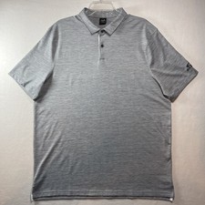 Oakley Men's XL Short Sleeve Golf Polo Gray Hydrolix Performance Lightweight