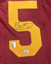 Reggie Bush Signed Authentic USC Jersey Nike NWT Large Mounted Memories Plus 2”