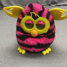 Furby Boom - 2012 Hasbro Interactive - Pink Black Stripes Yellow Fully Working