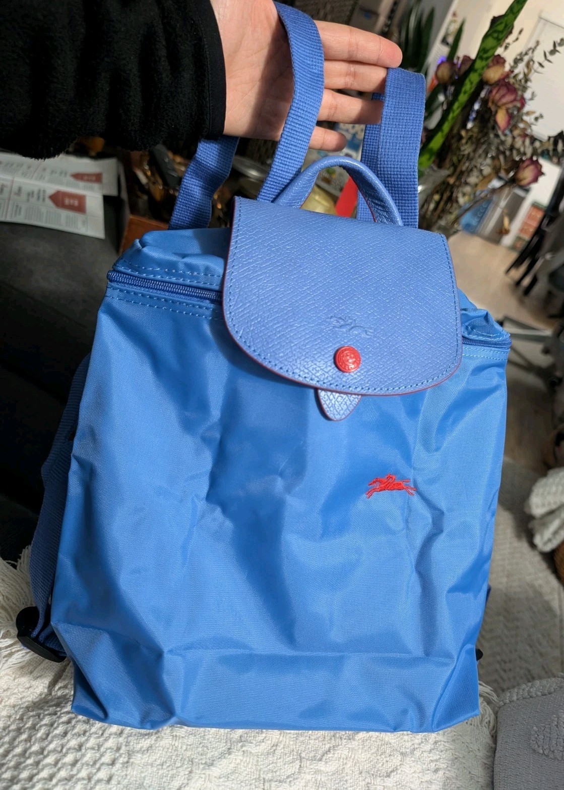 Authentic Longchamp Backpack Myosotis Unused - image 1